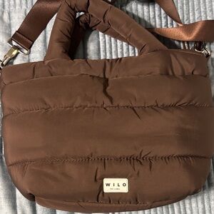 Wilo The Label Brown Puffer Mini Tote Bag